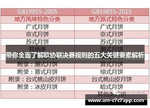 带你全面了解欧协联决赛规则的五大关键要素解析